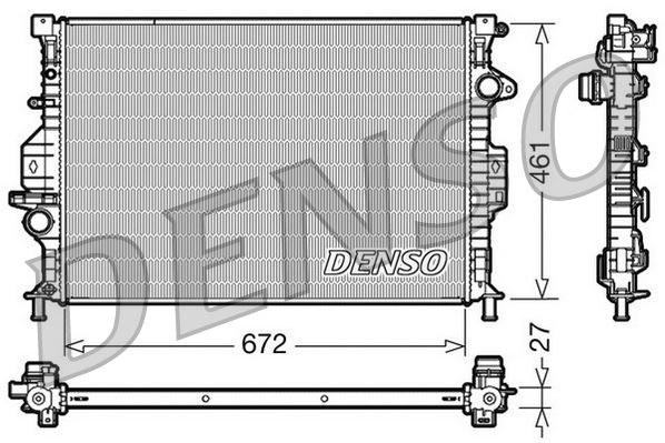DENSO DRM10069 Soğutma Sistemi Su Soğutucu & Parçaları - FORD GRAND C-MAX (DXA/CB7, DXA/CEU) uyumlu