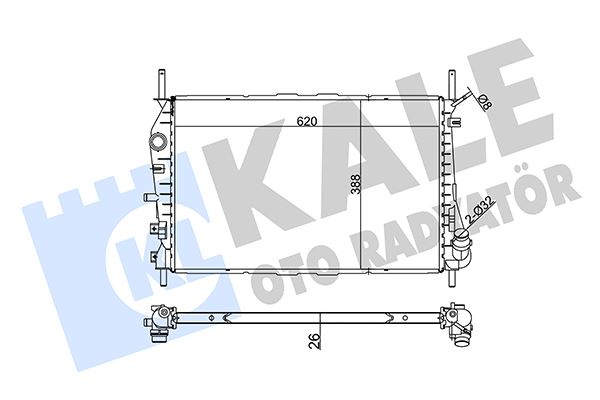 KALE OTO RADYATÖR 356400 Soğutma Sistemi Su Soğutucu & Parçaları - FORD MONDEO III Turnier (BWY) uyumlu