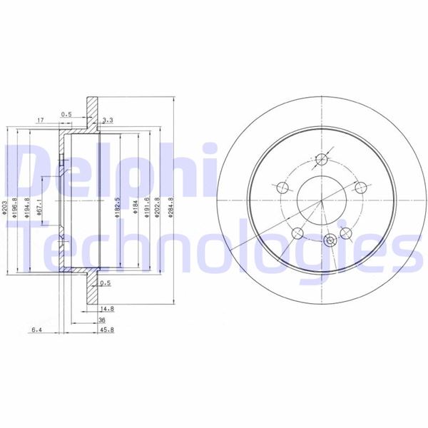 DELPHI BG3398 Fren Sistemleri Fren Diski - MERCEDES-BENZ M-SERISI (W163) uyumlu