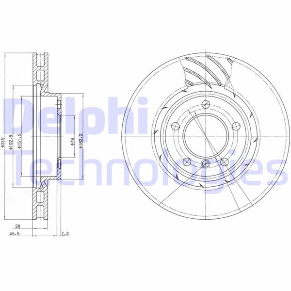 DELPHI BG3215 Fren Sistemleri Fren Diski - BMW 3 Coupe (E36) uyumlu