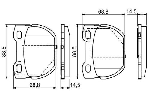 BOSCH 0 986 424 827 Fren Sistemleri Fren Balatası - LAND ROVER DEFENDER Station Wagon (L316, L315) uyumlu
