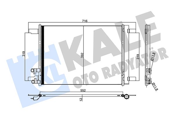 KALE OTO RADYATÖR 357395 İklimlendirme Sistemi Klima Radyatörü - VW PASSAT B8 (3G2, CB2) uyumlu