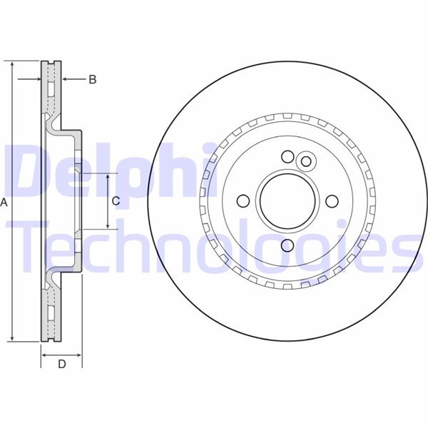 DELPHI BG4568C Fren Sistemleri Fren Diski - MINI MINI Coupe (R58) uyumlu