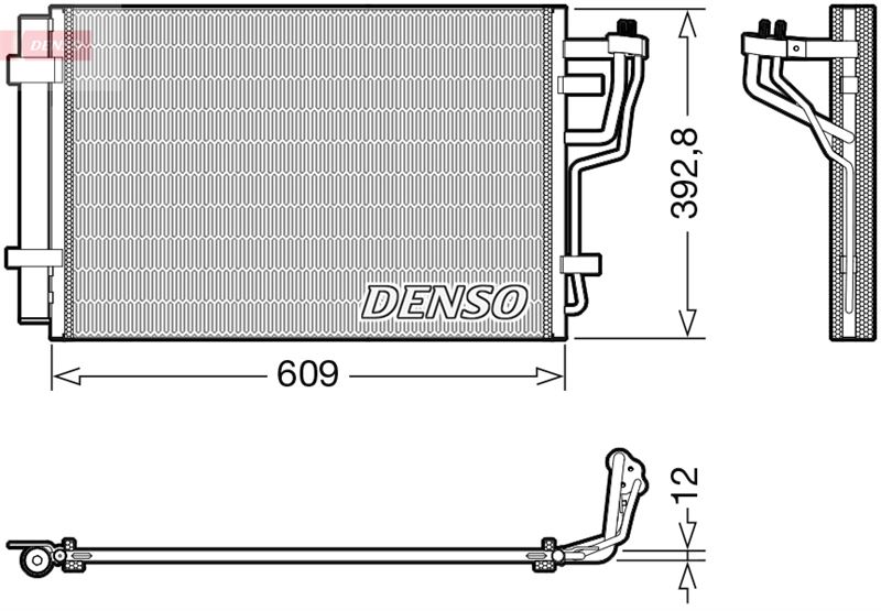 DENSO DCN41013 İklimlendirme Sistemi Klima Radyatörü - KIA CEE'D SW (ED) uyumlu
