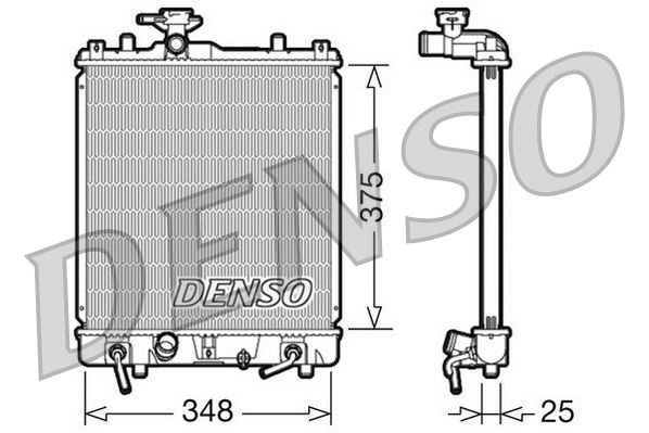 DENSO DRM47009 Soğutma Sistemi Su Soğutucu & Parçaları - SUZUKI IGNIS I (FH) uyumlu