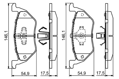 BOSCH 0 986 494 683 Fren Sistemleri Fren Balatası - MAZDA TRIBUTE (EP) uyumlu