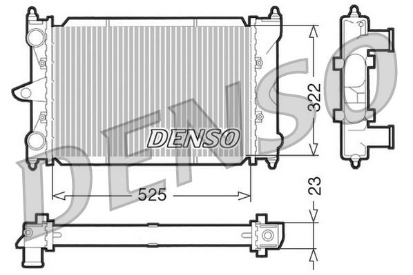 DENSO DRM32034 Soğutma Sistemi Su Soğutucu & Parçaları - VW POLO II (86C, 80) uyumlu