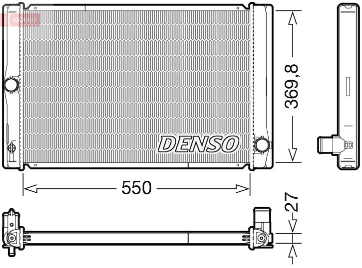 DENSO DRM50123 Soğutma Sistemi Su Soğutucu & Parçaları - TOYOTA COROLLA Sedan (_E12_) uyumlu