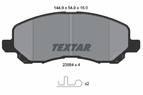 TEXTAR 2358401 Fren Sistemleri Fren Balatası - MITSUBISHI ASX (GA_W_) uyumlu