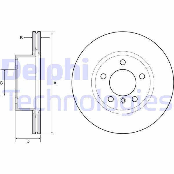 DELPHI BG4645C Fren Sistemleri Fren Diski - BMW 1 (F20) uyumlu