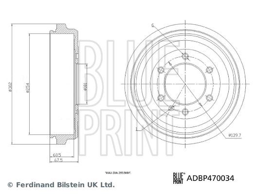 BLUE PRINT ADBP470034 Fren Sistemleri Fren Kampanası - ISUZU D-MAX I (TFR, TFS) uyumlu