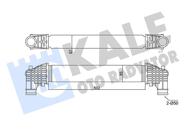 KALE OTO RADYATÖR 352420 Motor Turbo Radyatörü - VW SHARAN (7M8, 7M9, 7M6) uyumlu
