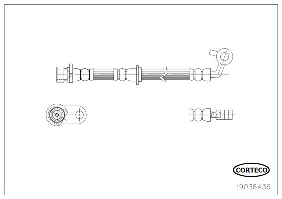 CORTECO 19036436 Fren Sistemleri Fren Hortumları - HONDA CR-V III (RE_) uyumlu