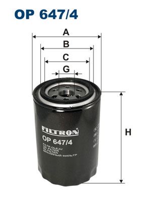 FILTRON OP 647/4 Motor Yağ Filtresi - MASERATI BORA uyumlu