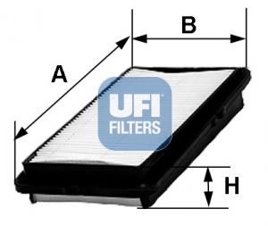 UFI 30.243.00 Motor Hava Filtresi - ROVER 200 II Hatchback (XW) uyumlu