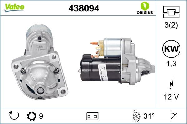 VALEO 438094 Elektrik Sistemi Marş Motoru - BMW 3 Coupe (E46) uyumlu