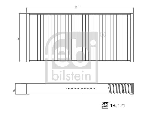 FEBI BILSTEIN 182121 İklimlendirme Sistemi Polen Filtresi - MAN TGL II uyumlu