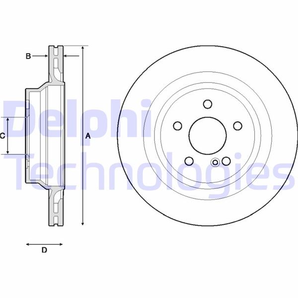 DELPHI BG4705C Fren Sistemleri Fren Diski - MERCEDES-BENZ CLS (C218) uyumlu