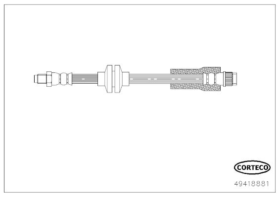 CORTECO 49418881 Fren Sistemleri Fren Hortumları - CHEVROLET AVEO Hatchback (T300) uyumlu