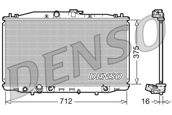 DENSO DRM40022 Soğutma Sistemi Su Soğutucu & Parçaları - HONDA ACCORD VII (CL, CN) uyumlu