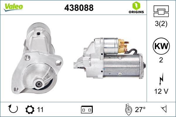 VALEO 438088 Elektrik Sistemi Marş Motoru - OPEL MOVANO A Minibüs/Otobüs (X70) uyumlu