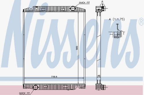 NISSENS 63331A Soğutma Sistemi Su Soğutucu & Parçaları - IVECO STRALIS II uyumlu