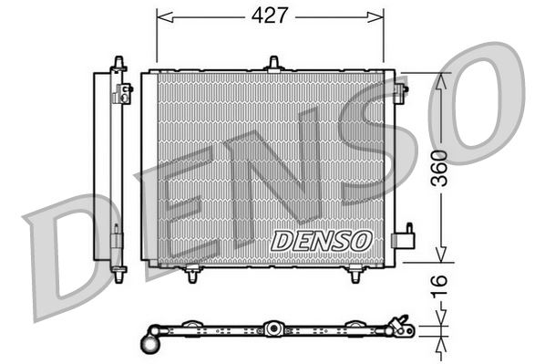 DENSO DCN21009 İklimlendirme Sistemi Klima Radyatörü - CITROËN DS3 (SA_) uyumlu