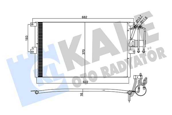 KALE OTO RADYATÖR 358205 İklimlendirme Sistemi Klima Radyatörü - OPEL VECTRA B Hatchback (J96) uyumlu