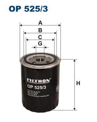 FILTRON OP 525/3 Motor Yağ Filtresi - VW TRANSPORTER T4 Minibüs/Otobüs (70B, 70C, 7DB, 7DK, 70J, 70K, uyumlu