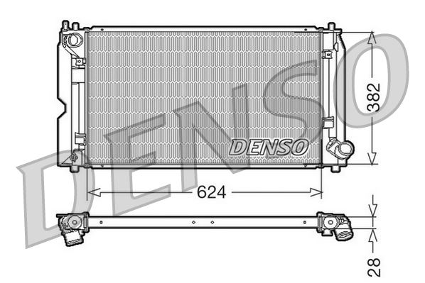 DENSO DRM50012 Soğutma Sistemi Su Soğutucu & Parçaları - TOYOTA AVENSIS VERSO (_M2_) uyumlu