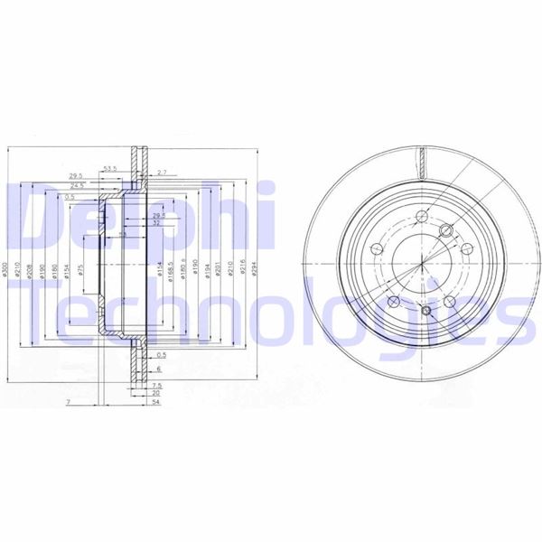 DELPHI BG3214 Fren Sistemleri Fren Diski - BMW 5 (E34) uyumlu