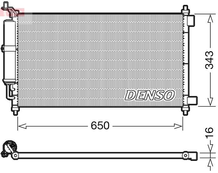 DENSO DCN46020 İklimlendirme Sistemi Klima Radyatörü - NISSAN MICRA III (K12) uyumlu