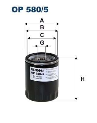 FILTRON OP 580/5 Motor Yağ Filtresi - LAND ROVER DISCOVERY II (L318) uyumlu