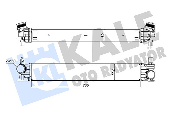 KALE OTO RADYATÖR 355920 Motor Turbo Radyatörü - FIAT DUCATO Panelvan/Van (250_) uyumlu