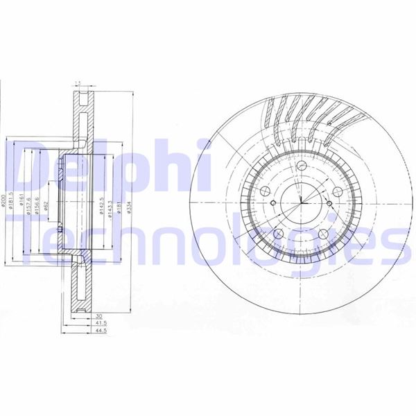 DELPHI BG9012 Fren Sistemleri Fren Diski - LEXUS GS (_S19_) uyumlu