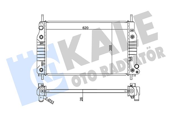 KALE OTO RADYATÖR 355900 Soğutma Sistemi Su Soğutucu & Parçaları - FORD MONDEO I (GBP) uyumlu