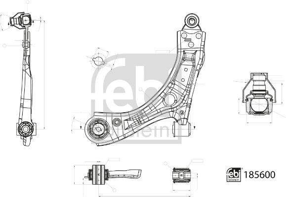 FEBI BILSTEIN 185600 Süspansiyon Sistemi Bugi Kolu - FORD FOCUS IV (HN) uyumlu