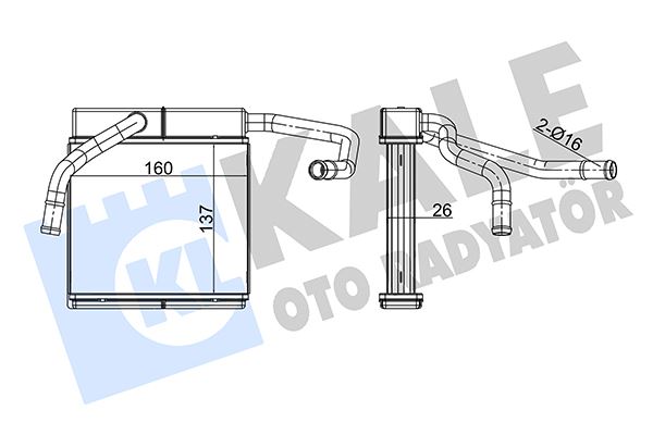 KALE OTO RADYATÖR 355185 İklimlendirme Sistemi İç Mekan Isı Değiştirici - FORD RANGER (ET) uyumlu