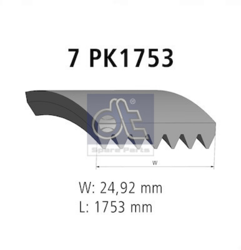 DT Spare Parts 5.41421 Motor Kayış - NISSAN NAVARA NP300 Platform şasi (D40) uyumlu