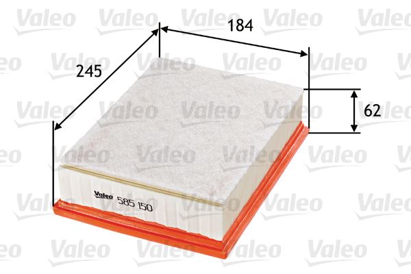 VALEO 585150 Motor Hava Filtresi - CITROËN C4 I (LC_) uyumlu
