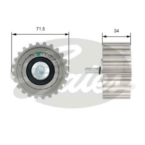 GATES T42183 Motor Yönlendirme & Kılavuz Makarası - FIAT DUCATO Minibüs/Otobüs (250_) uyumlu