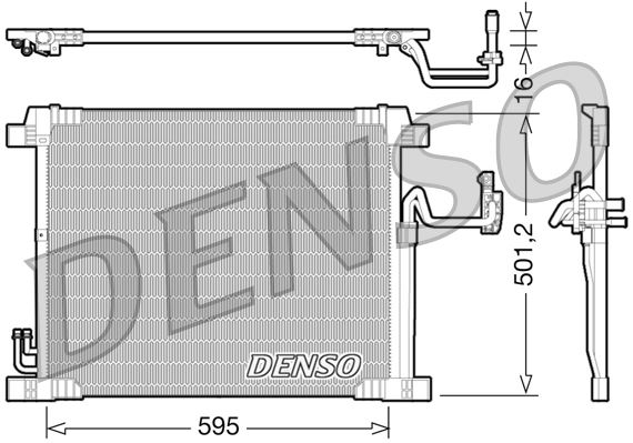 DENSO DCN46012 İklimlendirme Sistemi Klima Radyatörü - INFINITI FX uyumlu
