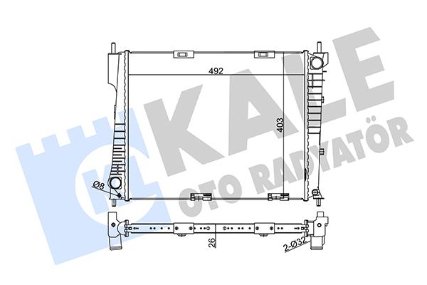 KALE OTO RADYATÖR 350990 Soğutma Sistemi Su Soğutucu & Parçaları - RENAULT MODUS / GRAND MODUS (F/JP0_) uyumlu