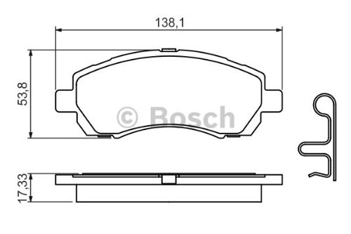 BOSCH 0 986 424 770 Fren Sistemleri Fren Balatası - SUBARU IMPREZA Station wagon (GF) uyumlu