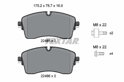 TEXTAR 2248505 Fren Sistemleri Fren Balatası - LAND ROVER RANGE ROVER IV (L405) uyumlu