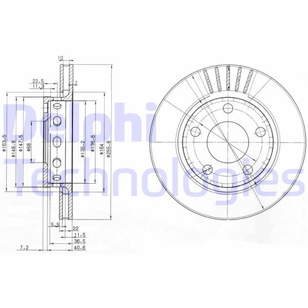 DELPHI BG3785 Fren Sistemleri Fren Diski - AUDI A4 B5 (8D2) uyumlu