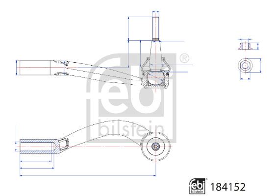 FEBI BILSTEIN 184152 Direksiyon Sistemi Mafsal - VOLVO XC40 (536) uyumlu