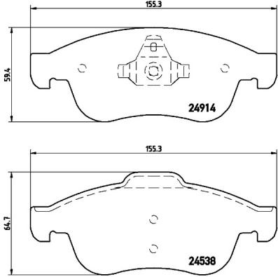 BREMBO P 68 050 Fren Sistemleri Fren Balatası - RENAULT MEGANE CC (EZ0/1_) uyumlu