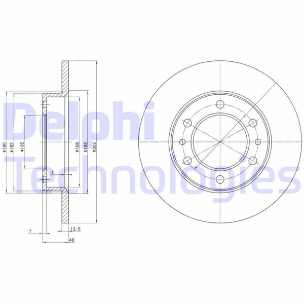 DELPHI BG2325 Fren Sistemleri Fren Diski - TOYOTA LAND CRUISER (_J7_, _JL7_) uyumlu