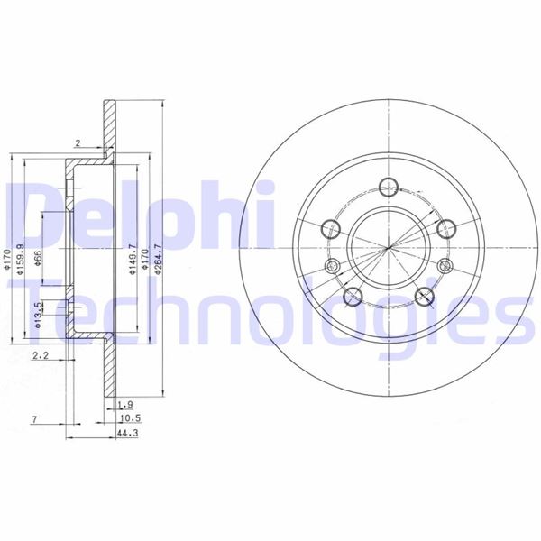 DELPHI BG2696 Fren Sistemleri Fren Diski - RENAULT SAFRANE I (B54_) uyumlu